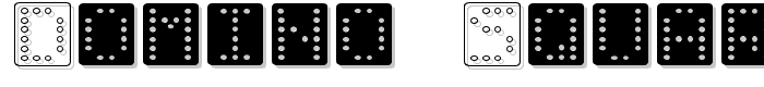 Domino square font